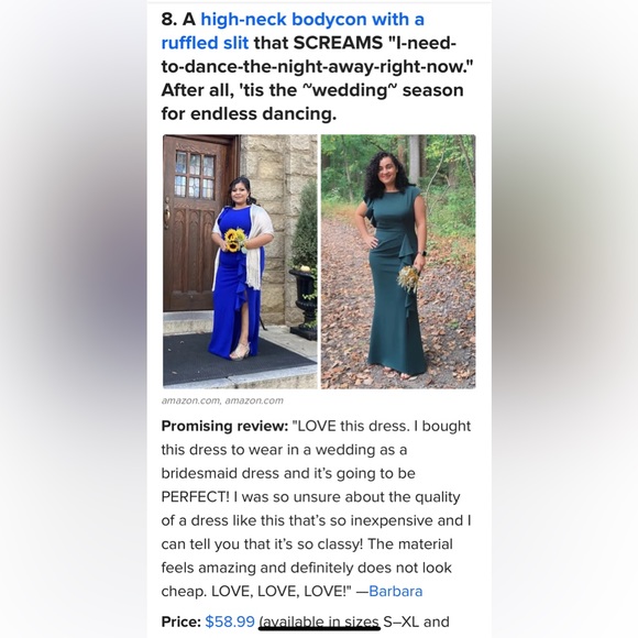 Woosea Bodycon Mermaid Evening Long Dress, Dark Green, side slit, size medium - Picture 12 of 13